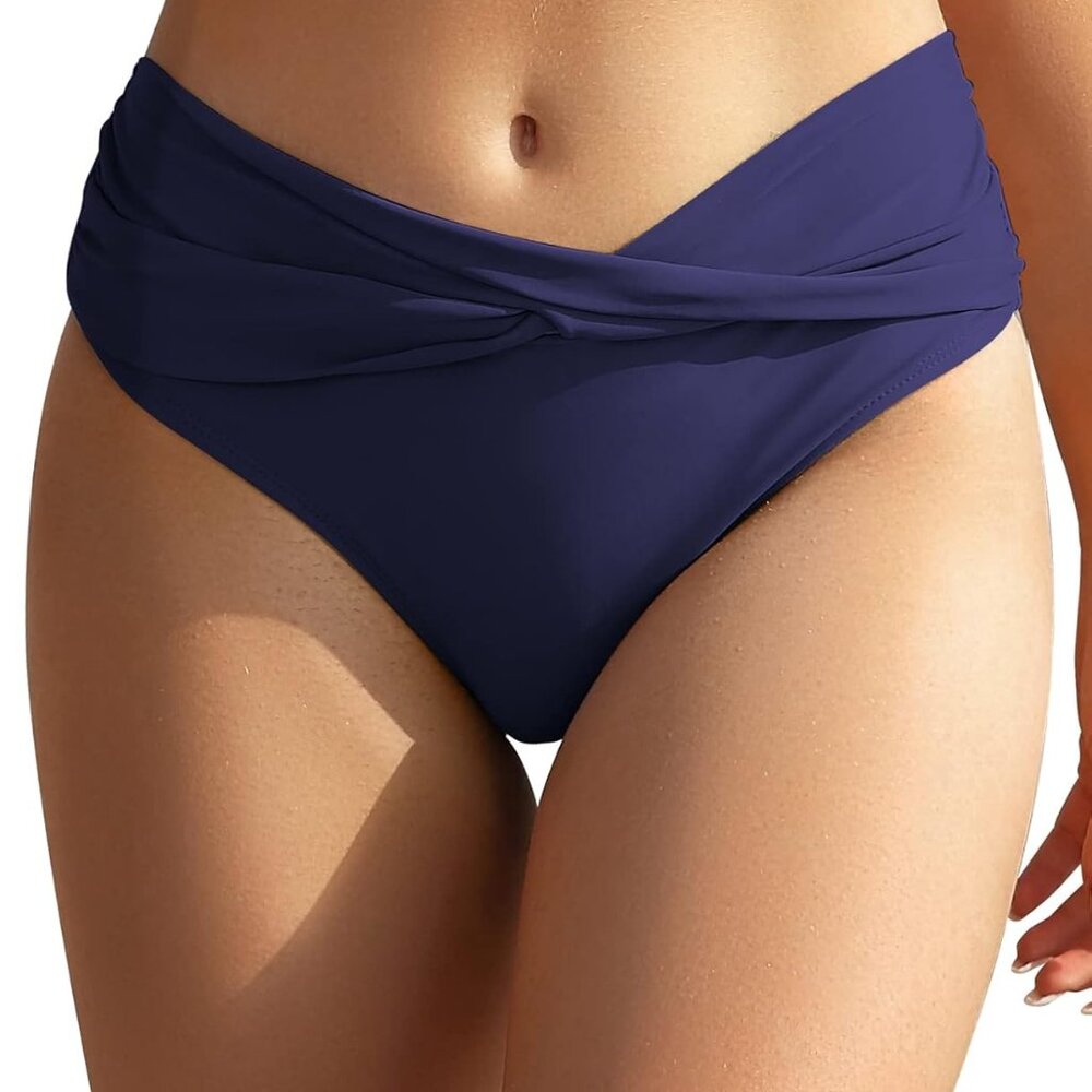 New SHEKINI  Twist Front Cheeky Bikini Bottom